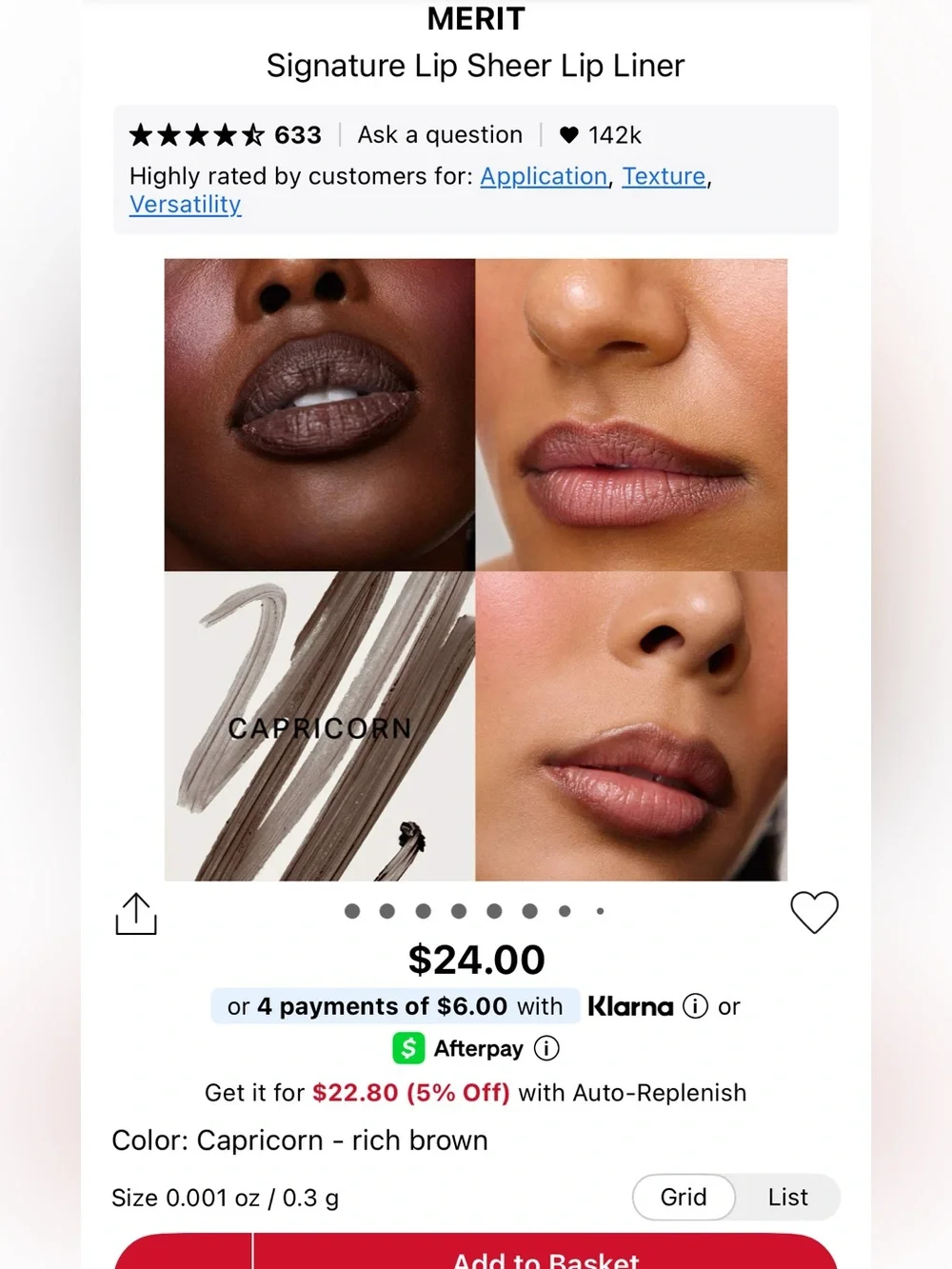 Merit Lip Liner — Rich Brown
